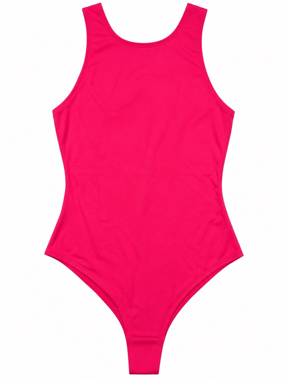 Aerie Hot Pink Bodysuit Women’s XS NWT Scoop Neck Thong Neon Pink